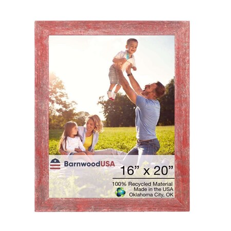 Barnwoodusa Rustic Farmhouse Reclaimed 16x20 Picture Frame (Rustic Red) 672713219538